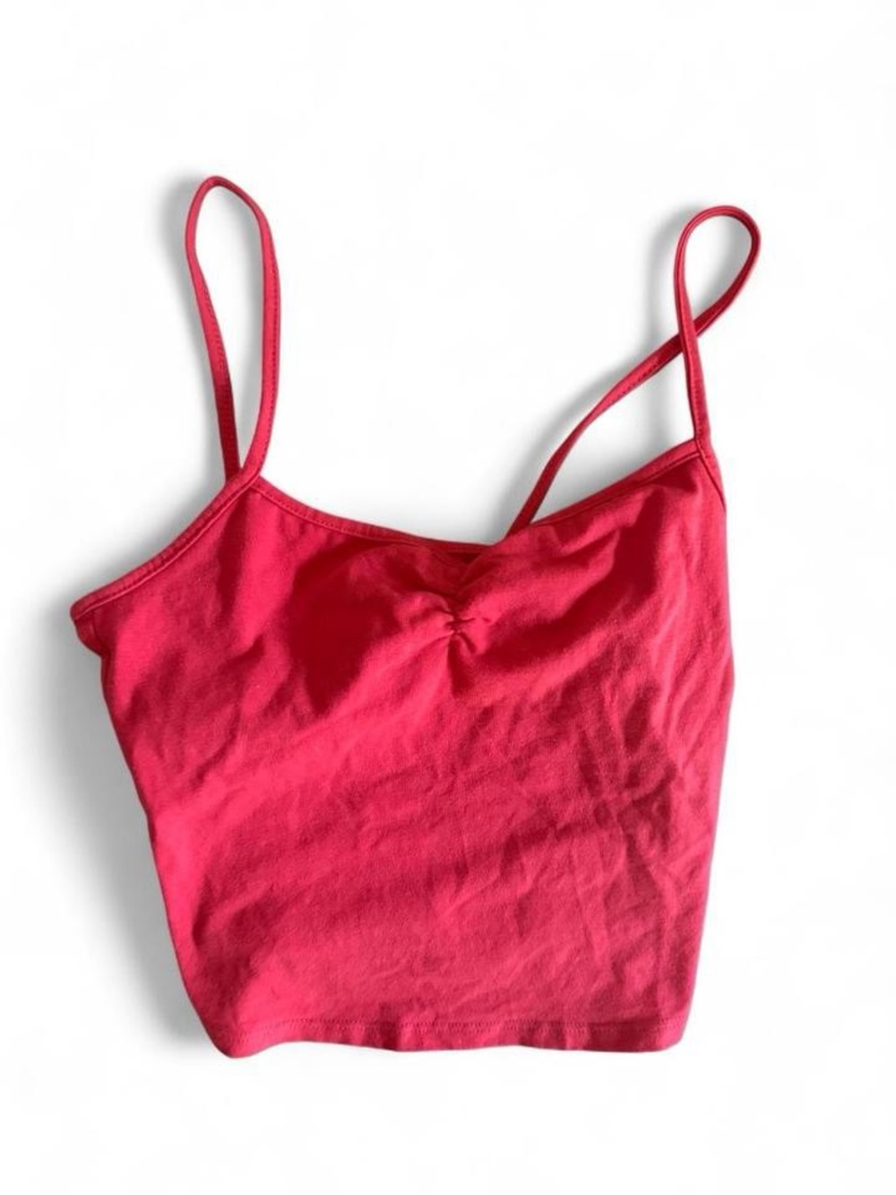 Urban Outfitters Hot Pink Spaghetti Strap Crop Cami